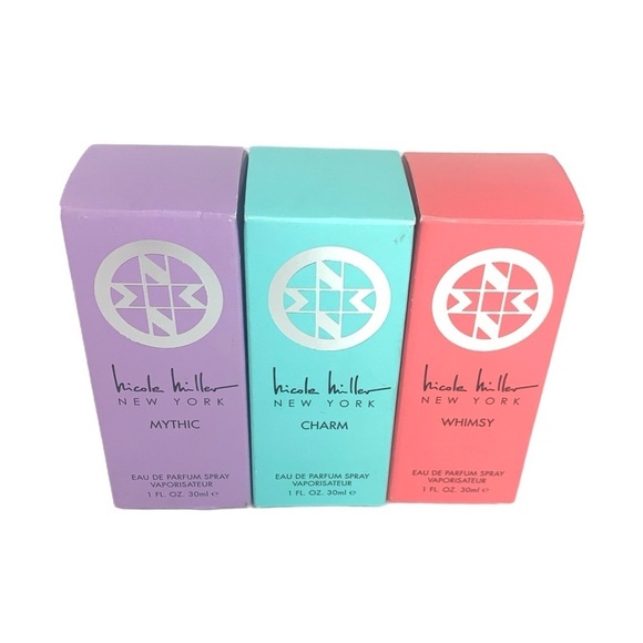 Set Of 3 Nicole Miller New York Eau De Parfum Whimsy,  Charm, Myth 1fl Each - Picture 2 of 11